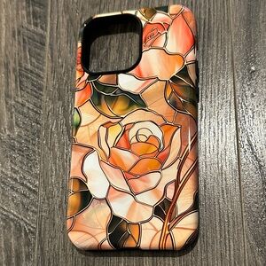NWOB iPhone 14 Pro Max Rose Stained Glass Phone Case